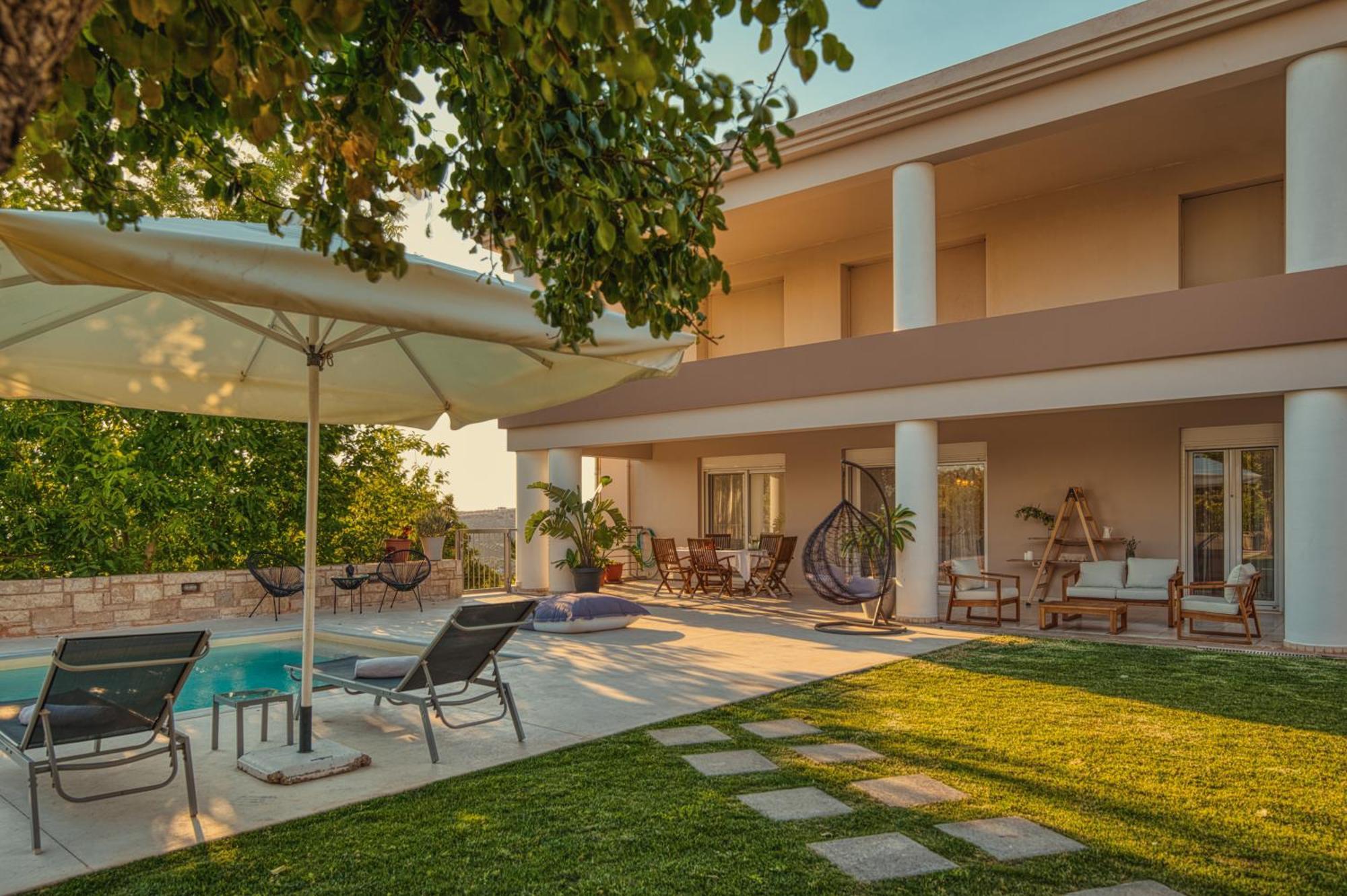 Blue Sky Villa In Crete Epano Vathia Экстерьер фото